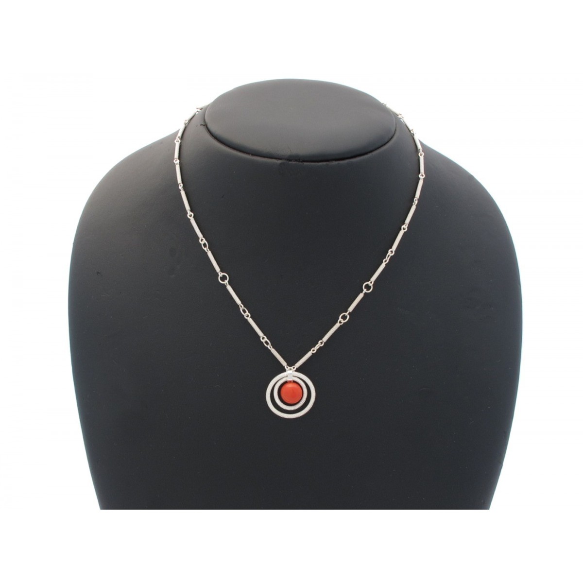 Collana filigrana argento corallo rosso Clc1